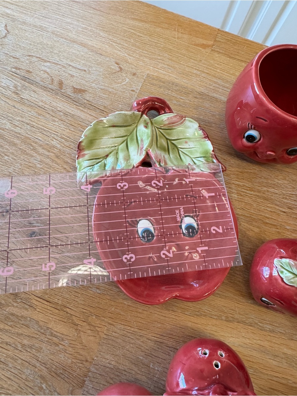 🍎✨ Vintage Enesco Anthropomorphic Apple Kitchen Set | 8pc - Picture 2 of 16